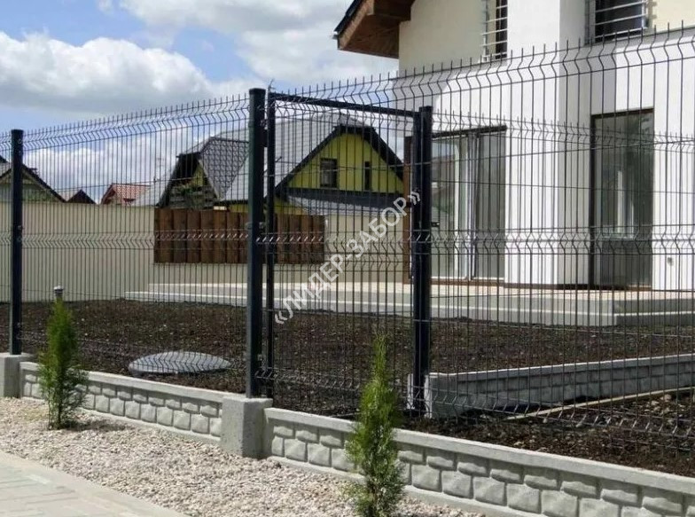 Цена Забор 3D черного цвета для частного дома в Москве Купить Забор 3D черного цвета для частного дома