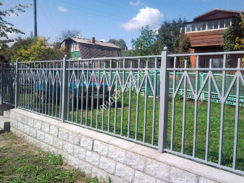 Цена Серый профильный секционный забор в Москве Купить Серый профильный секционный забор